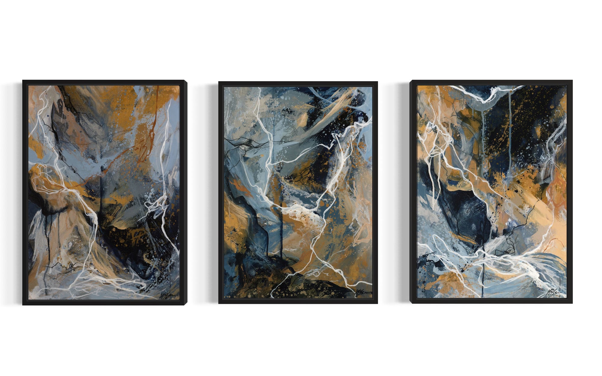 Between The Lines Original Triptych