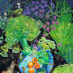 Blue-Green With Apricots