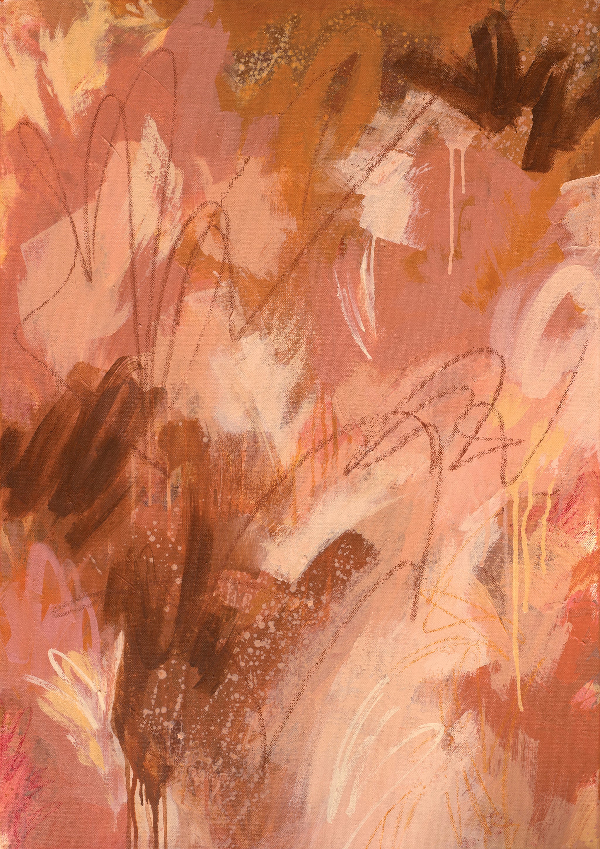 Terracotta Palms I - Original