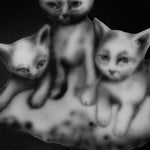 Three Ceramic Kittens