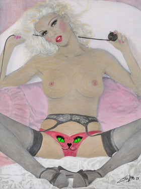Brigitte Lahaie cœur chat