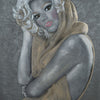 Brigitte Lahaie foulard metalised