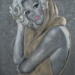 Brigitte Lahaie foulard metalised