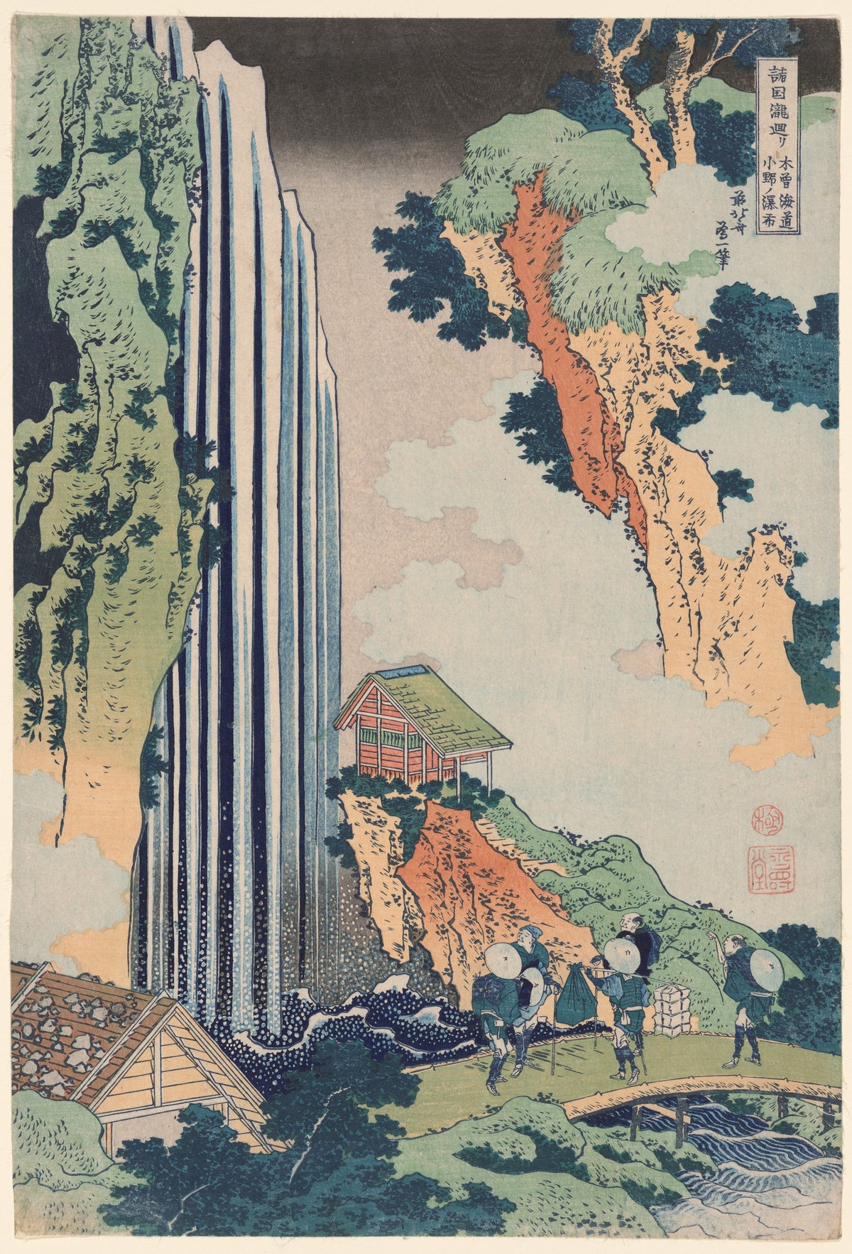 Ono Falls on the Kisokaidō Road (Kisokaidō Ono no bakufu)