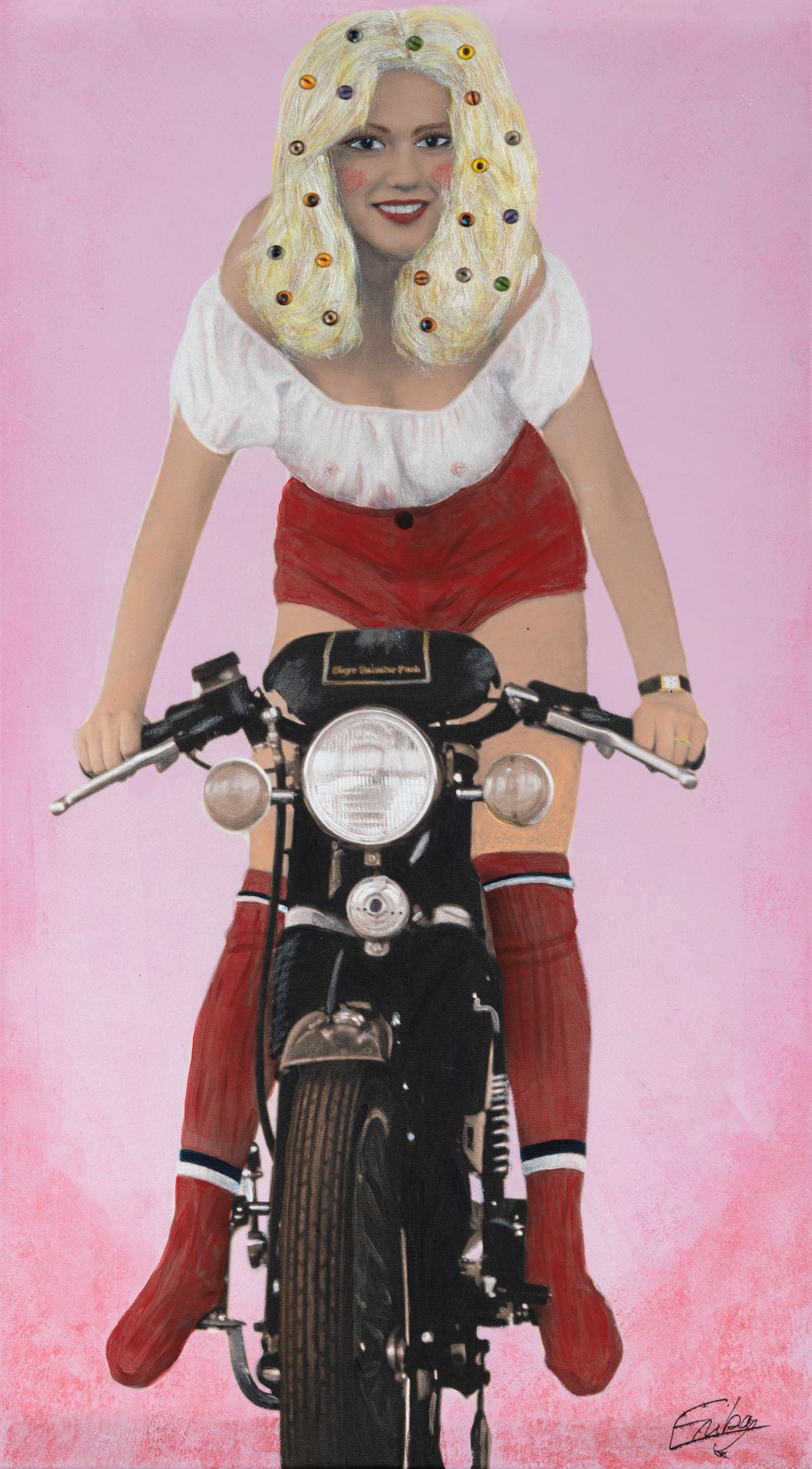 Brigitte on her Bike