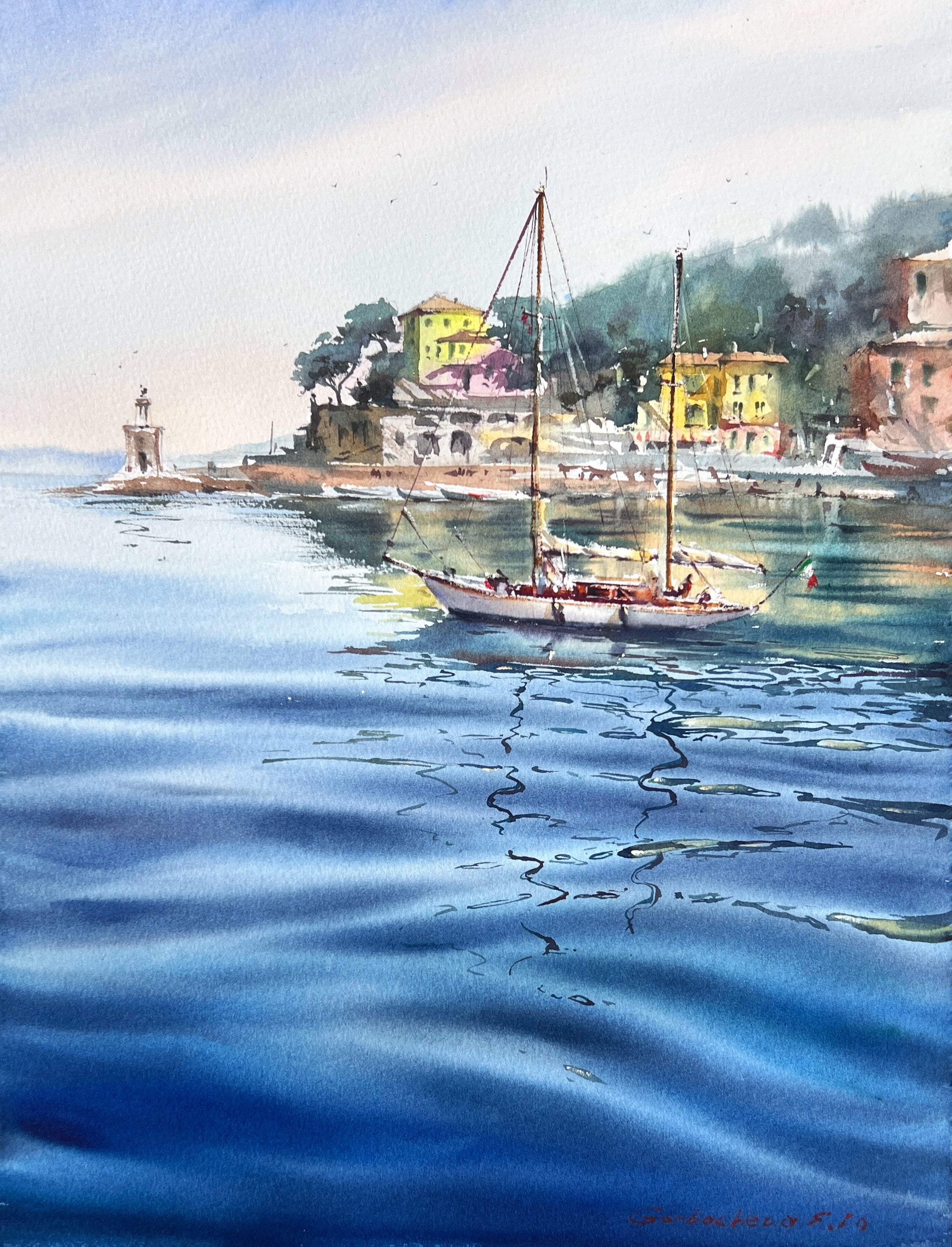 Blue Italian morning. Recco