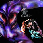 Composition With Purple Background