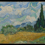 Wheat Field with Cypresses
