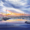 Evening harbor in Valencia