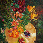 Hollyhocks And Lillies