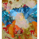 Digital artwork depicting faded cartoon figures and washed-out colors, evoking childhood nostalgia, insecurity, and the passage of time.