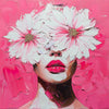 Lovely Flower Woman In Pink