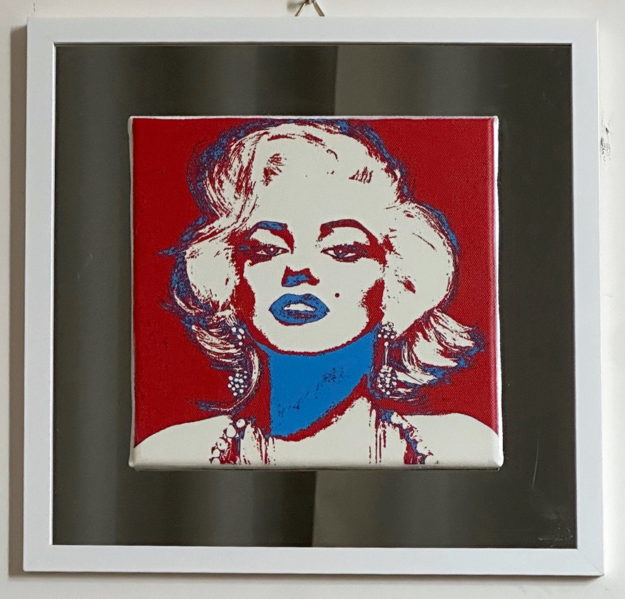 The first in a series of portraits (20x20cm) of Marilyn Monroe on a mirror