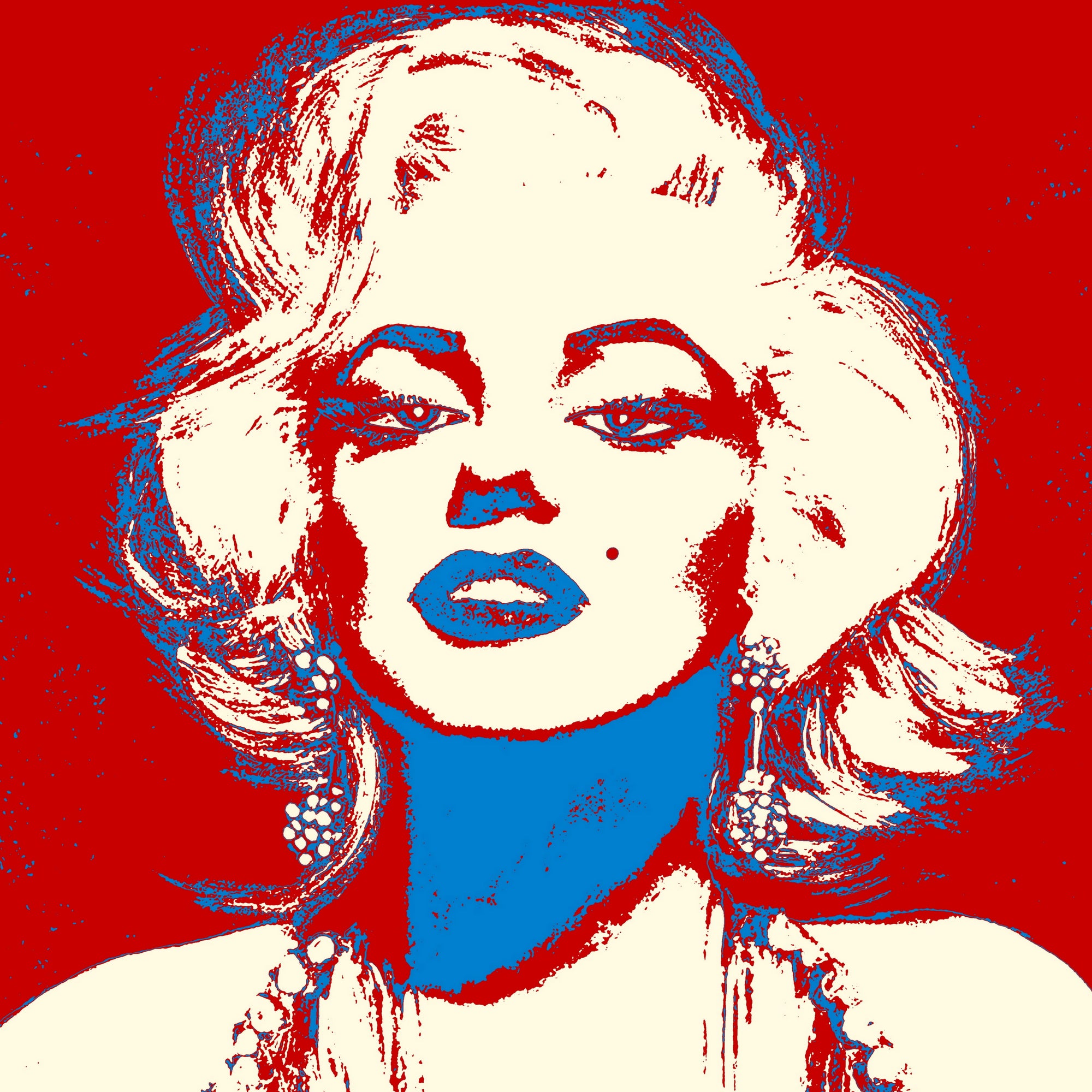 The first in a series of portraits (20x20cm) of Marilyn Monroe on a mirror