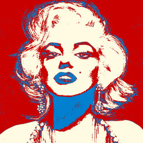 The first in a series of portraits (20x20cm) of Marilyn Monroe on a mirror