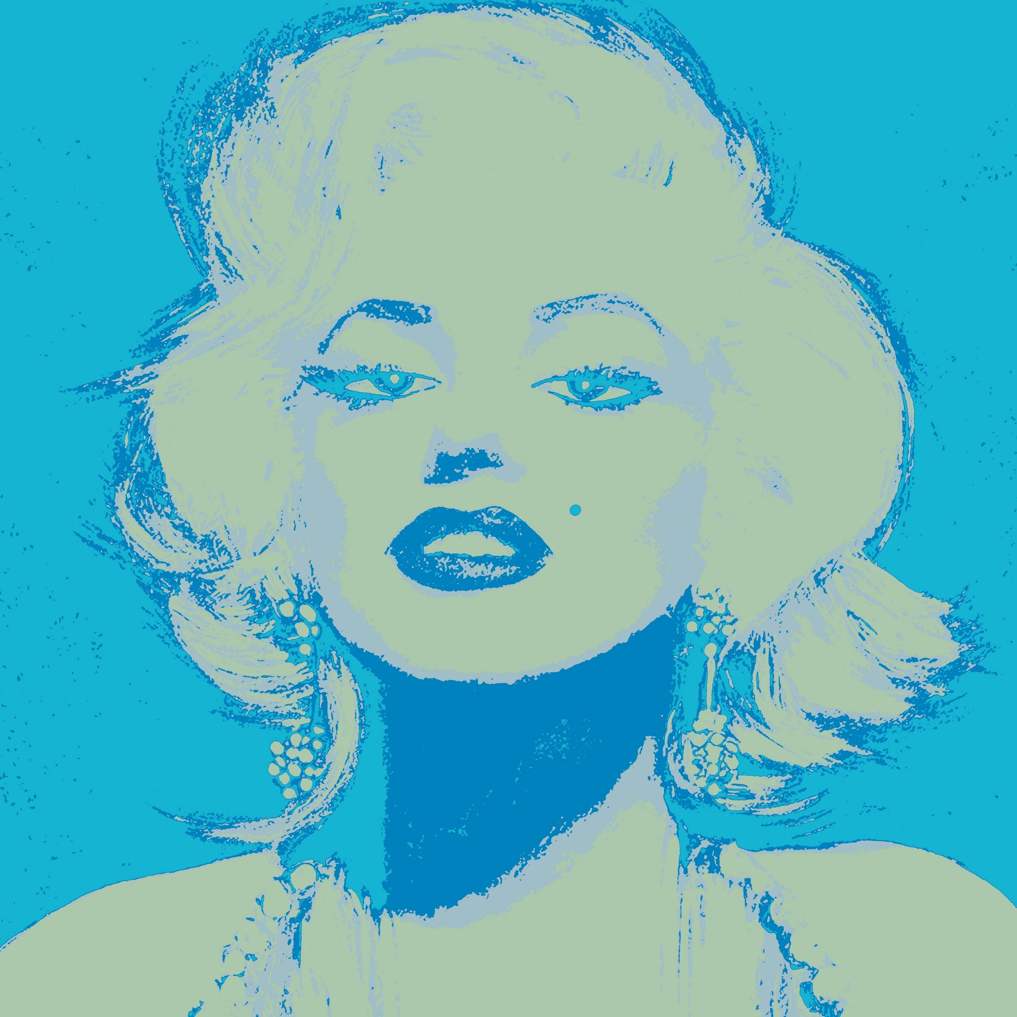 The first in a series of portraits (20x20cm) of Marilyn Monroe on a mirror 