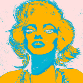 The first in a series of portraits (20x20cm) of Marilyn Monroe on a mirror 