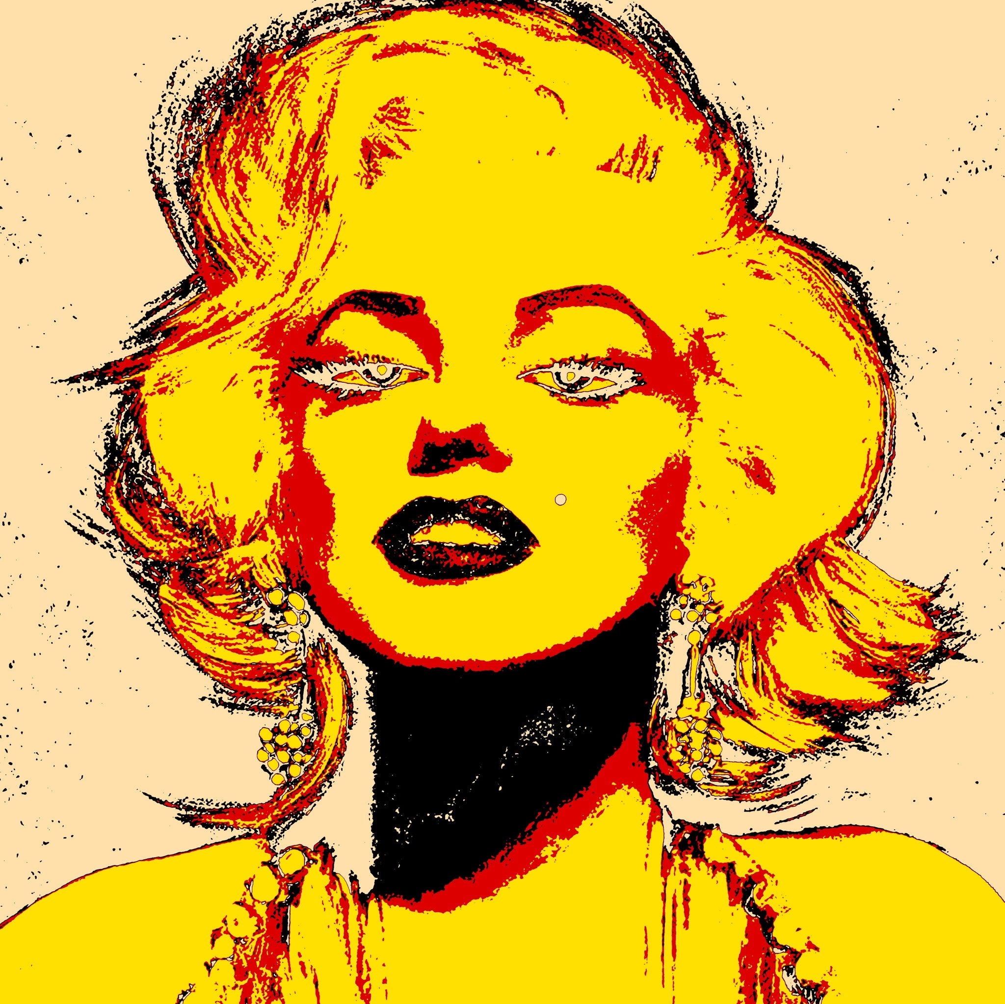 The first in a series of portraits (20x20cm) of Marilyn Monroe on a mirror