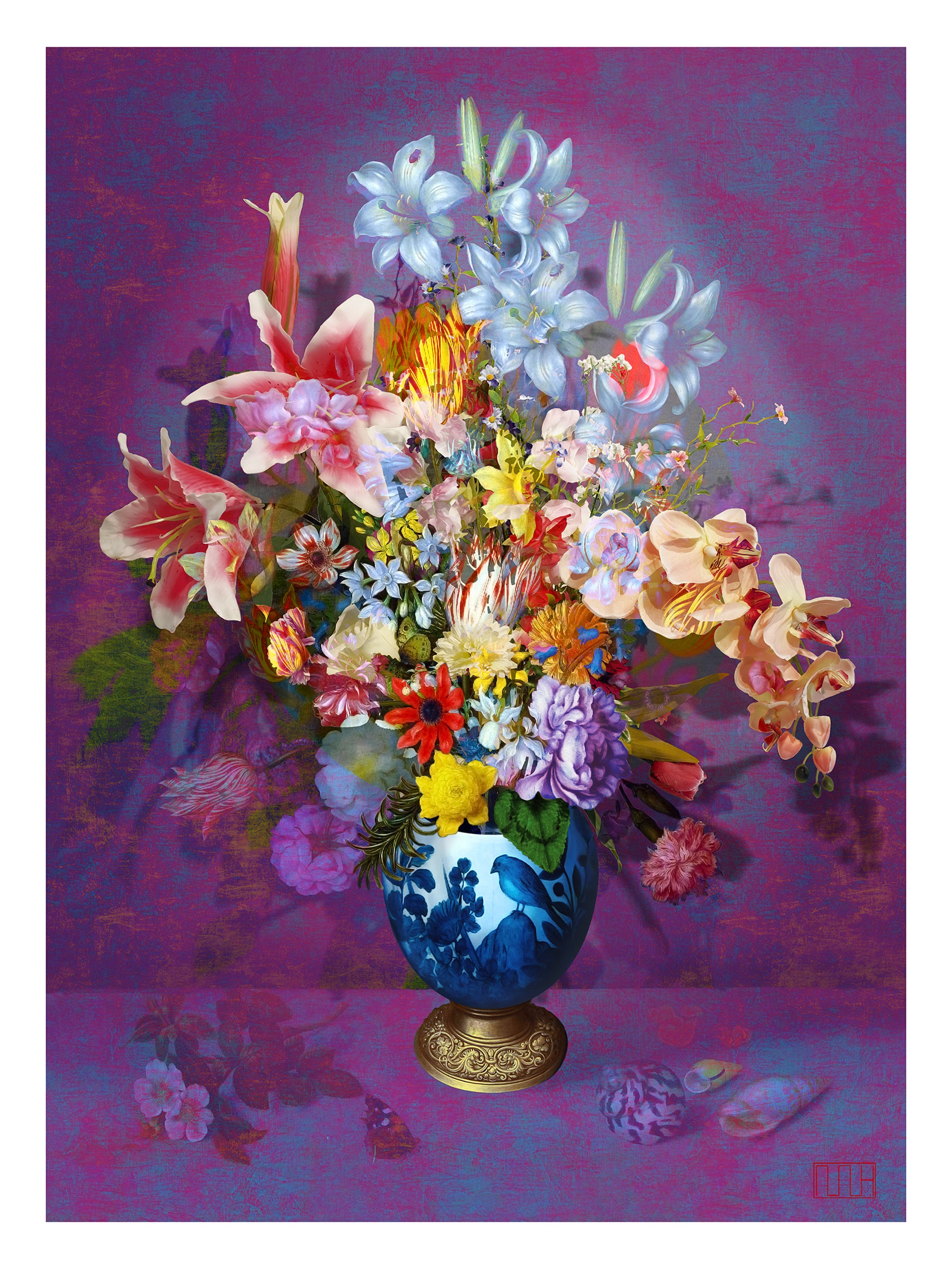 Papal Still Life With White Lilies