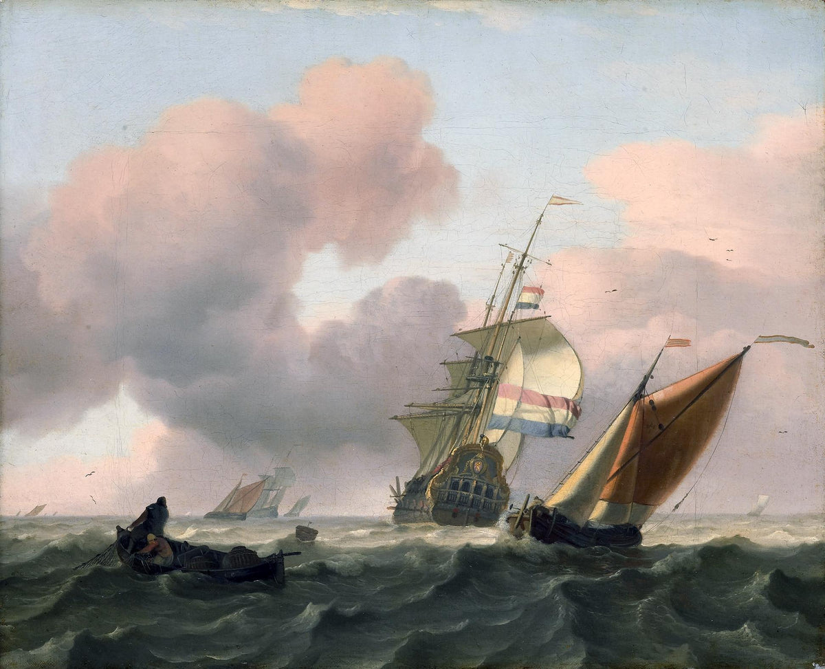 Rough Sea with Ships