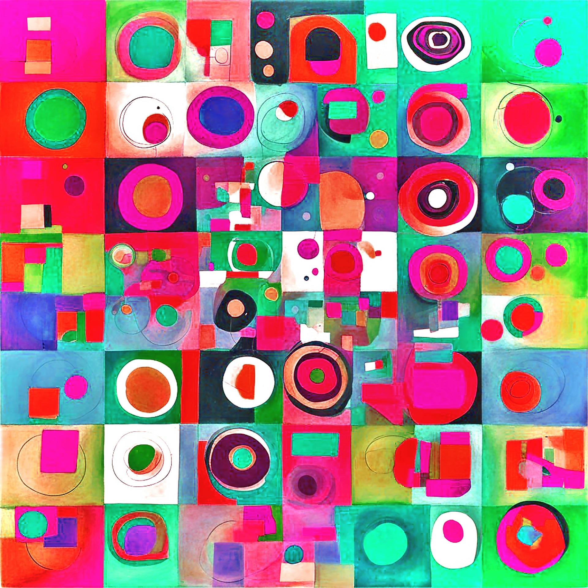 Square, Circles & Lines X
