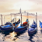 Sun-Kissed Boats of Venice