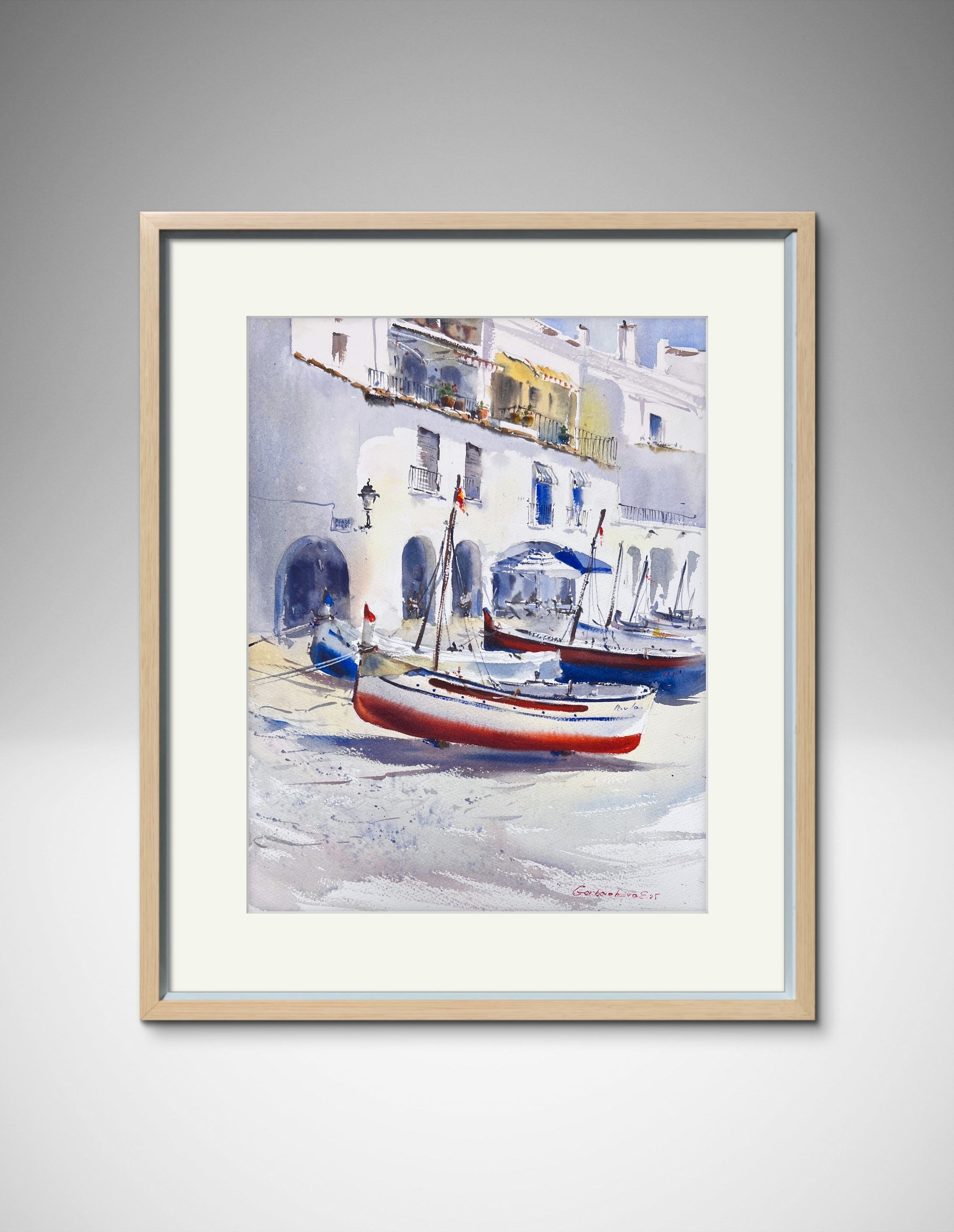 Sunlit Boats of Calella