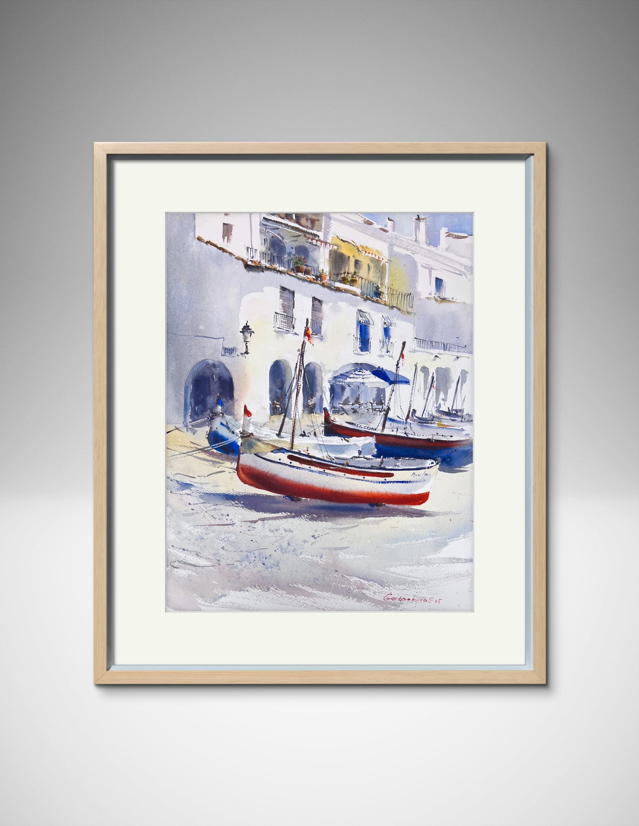 Sunlit Boats of Calella