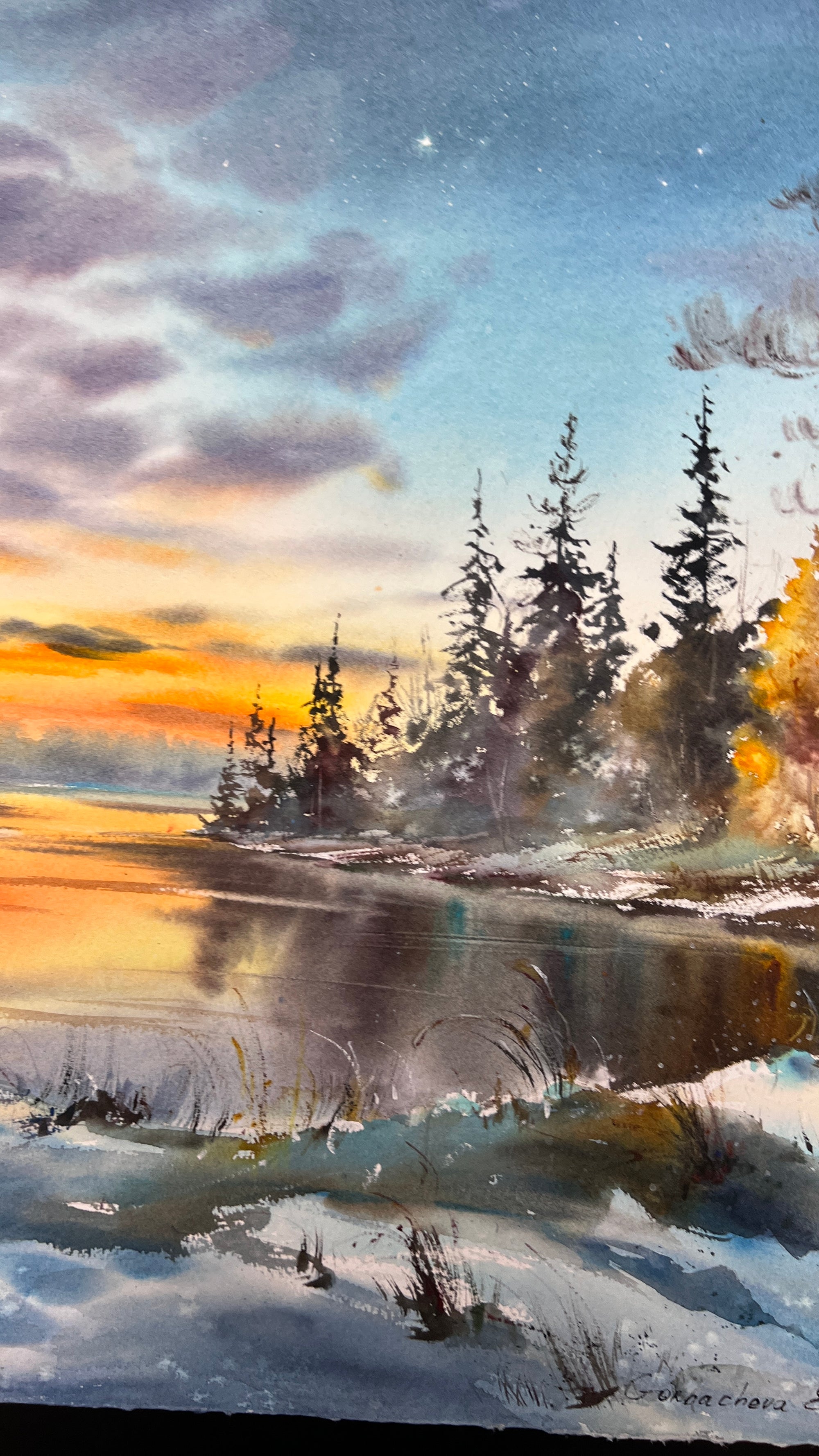 Sunset on the Ice