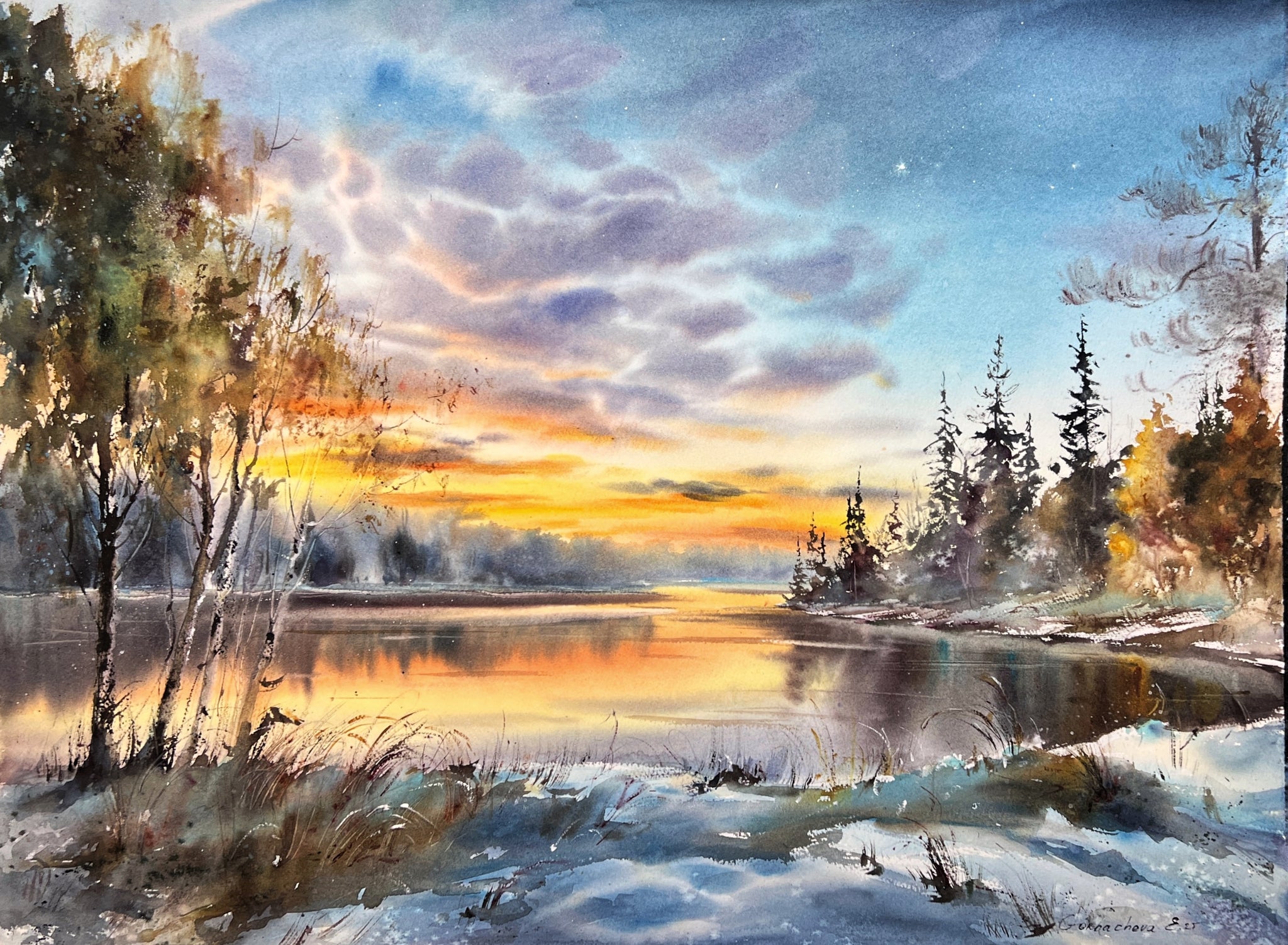 Sunset on the Ice