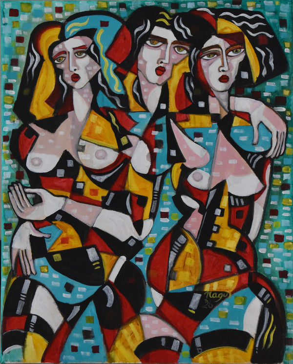 Three Models Posing