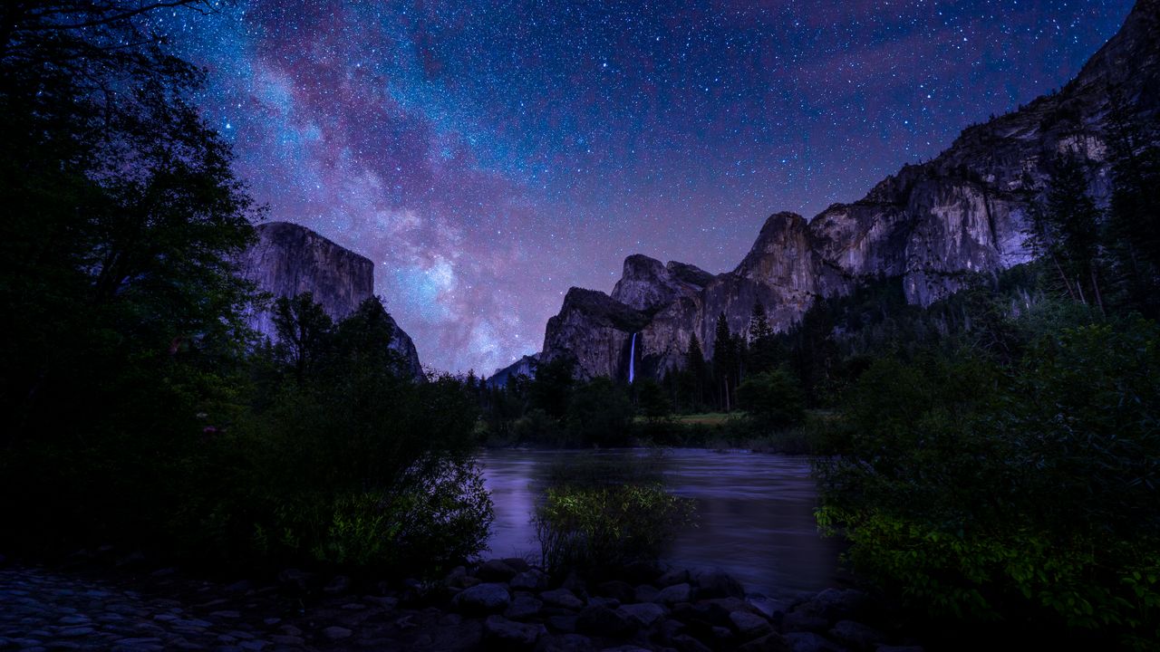 Yosemite Milky Way Night Sky