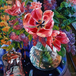 Red Tulips And Lilacs