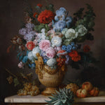 Still Life with Flowers in an Alabaster Vase and Fruit